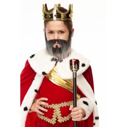 Nomad mustache and beard for Kids, salt and pepper