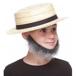 Morman mustache and beard for Kids, salt and pepper
