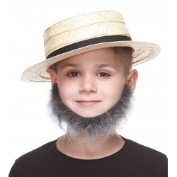 Morman mustache and beard for Kids, salt and pepper