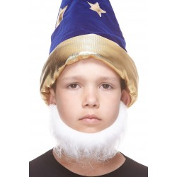 Morman mustache and beard for Kids, white