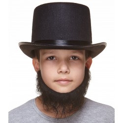 Morman mustache and beard for Kids, black