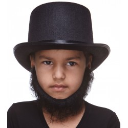 Morman mustache and beard for Kids, black
