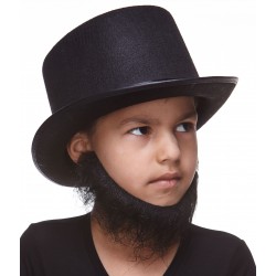 Morman mustache and beard for Kids, black