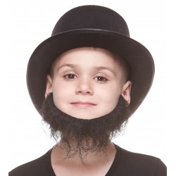Morman mustache and beard for Kids, black