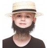 Morman mustache and beard for Kids, black