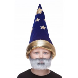 Nobleman mustache and beard for Kids, gray and white