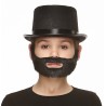 Nobleman mustache and beard for Kids, black lustrous