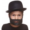 Nobleman mustache and beard for Kids, black lustrous