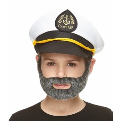 Nobleman mustache and beard for Kids, salt and pepper