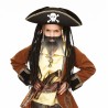 Braided Sea Captain mustache and beard for Kids, salt and pepper