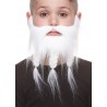 Braided Sea Captain mustache and beard for Kids, white 