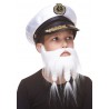 Braided Sea Captain mustache and beard for Kids, white 