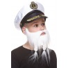Braided Sea Captain mustache and beard for Kids, white 