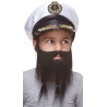 Braided Sea Captain mustache and beard for Kids, black