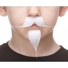 Handlebar with Goatee mustache and beard for Kids, white