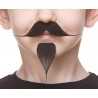 Handlebar with Goatee mustache and beard for Kids, black