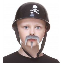 Zappa mustache and beard for Kids, gray and white