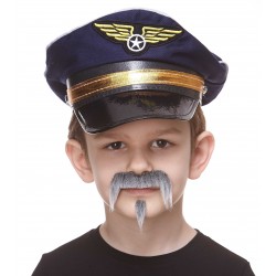 Zappa mustache and beard for Kids, gray and white