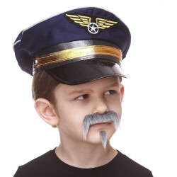 Zappa mustache and beard for Kids, gray and white