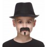 Zappa mustache and beard for Kids, black lustrous