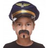 Zappa mustache and beard for Kids, black lustrous