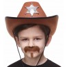 Zappa mustache and beard for Kids, chestnut 