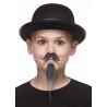 Napoleon III Imperial mustache and beard for Kids, salt and pepper