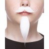 Napoleon III Imperial mustache and beard for Kids, white