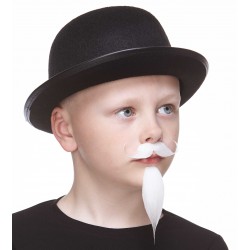 Napoleon III Imperial mustache and beard for Kids, white