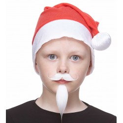 Napoleon III Imperial mustache and beard for Kids, white