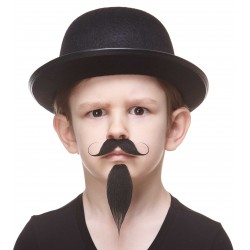 Napoleon III Imperial mustache and beard for Kids, black