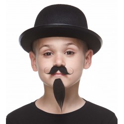 Napoleon III Imperial mustache and beard for Kids, black