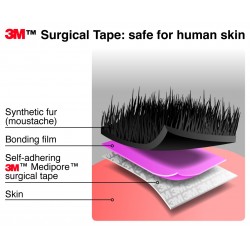 Shaolin mustache and beard for Kids, white Color