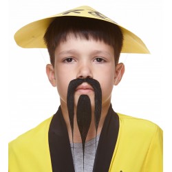 Shaolin mustache and beard for Kids, black 