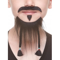 Pirate mustache and beard for Kids, black 