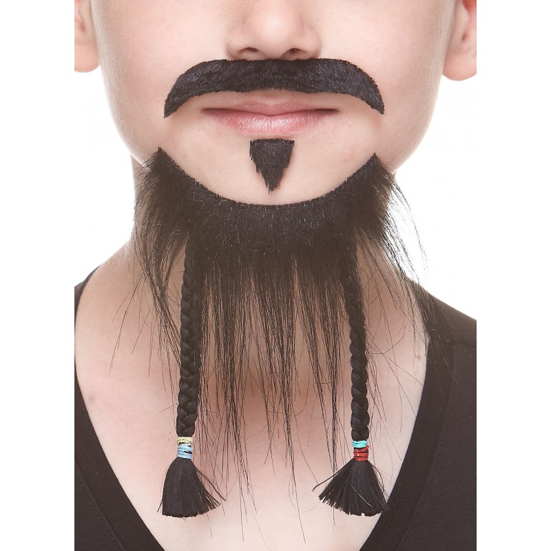 Pirate mustache and beard for Kids, black 