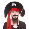 Pirate mustache and beard for Kids, black 