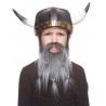 Viking Dwarf mustache and beard for Kids, salt and pepper