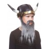 Viking Dwarf mustache and beard for Kids, salt and pepper