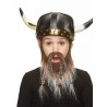 Viking Dwarf mustache and beard for Kids, brown and gray