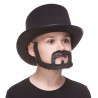 Squatter mustache and beard for Kids, black lustrous