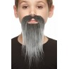 Ducktail mustache and beard for Kids, salt and pepper