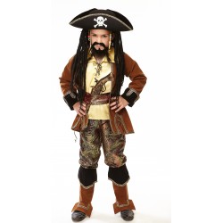 Pirate mustache and beard for Kids, black