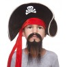 Pirate mustache and beard for Kids, black
