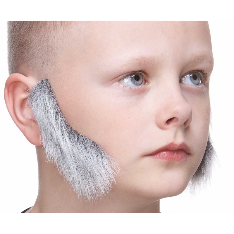 Sideburns for Kids, gray and white