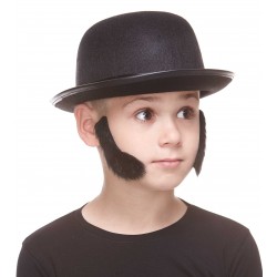 Sideburns for Kids, black lustrous