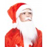 Santa Clous mustache, beard and eyebrows for Kids, white