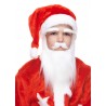 Santa Clous mustache, beard and eyebrows for Kids, white