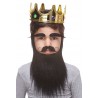 Medieval King mustache, beard and eyebrows for Kids, black