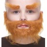 Traper mustache, beard and eyebrows for Kids, ginger Color